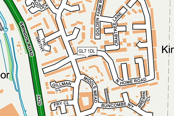 GL7 1DL map - OS OpenMap – Local (Ordnance Survey)