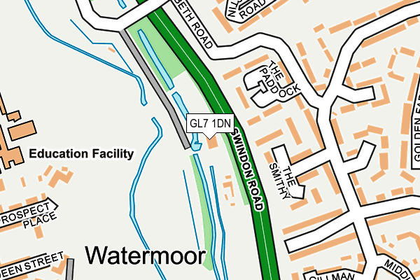 GL7 1DN map - OS OpenMap – Local (Ordnance Survey)