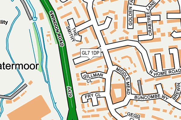 GL7 1DP map - OS OpenMap – Local (Ordnance Survey)