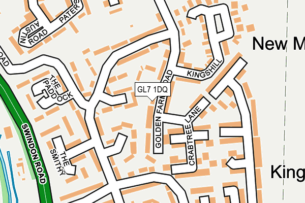 GL7 1DQ map - OS OpenMap – Local (Ordnance Survey)