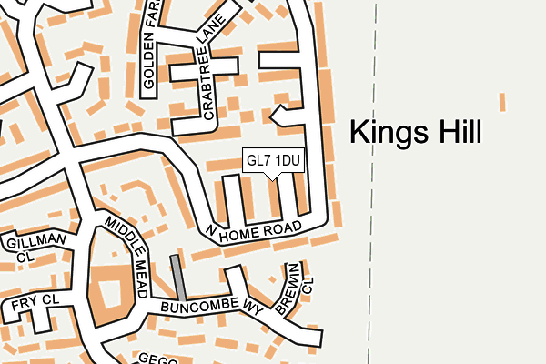 GL7 1DU map - OS OpenMap – Local (Ordnance Survey)