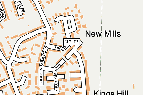 GL7 1DZ map - OS OpenMap – Local (Ordnance Survey)