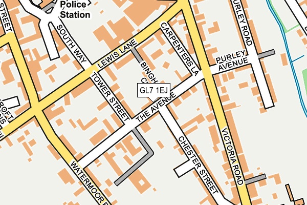 GL7 1EJ map - OS OpenMap – Local (Ordnance Survey)