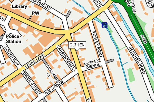 GL7 1EN map - OS OpenMap – Local (Ordnance Survey)