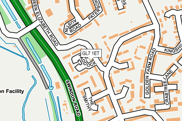 GL7 1ET map - OS OpenMap – Local (Ordnance Survey)