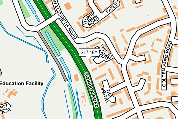 GL7 1EY map - OS OpenMap – Local (Ordnance Survey)