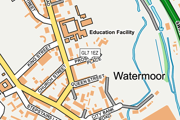 GL7 1EZ map - OS OpenMap – Local (Ordnance Survey)