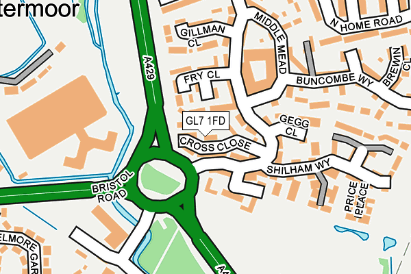 GL7 1FD map - OS OpenMap – Local (Ordnance Survey)