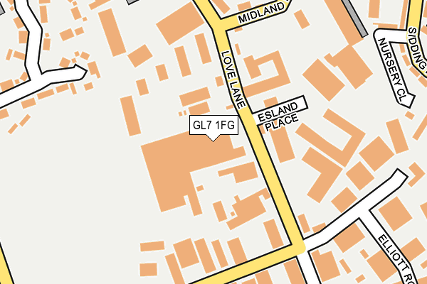 GL7 1FG map - OS OpenMap – Local (Ordnance Survey)