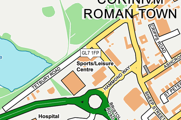 GL7 1FP map - OS OpenMap – Local (Ordnance Survey)