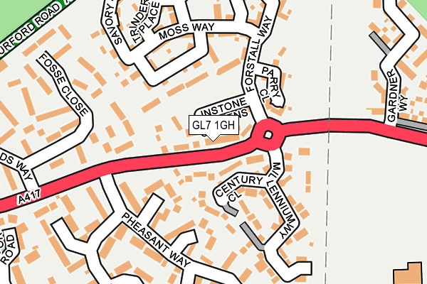 GL7 1GH map - OS OpenMap – Local (Ordnance Survey)