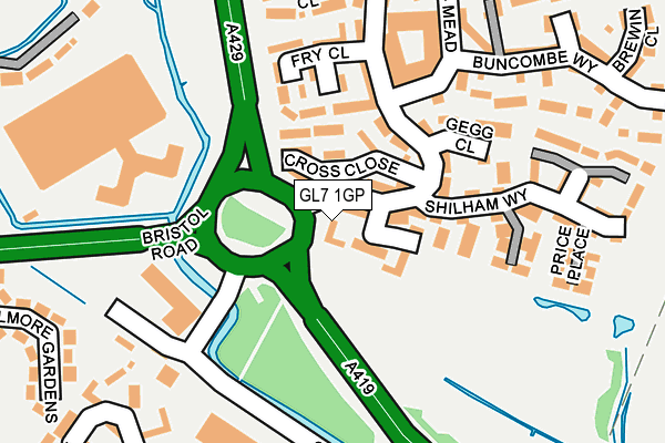 GL7 1GP map - OS OpenMap – Local (Ordnance Survey)