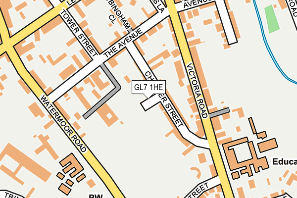 GL7 1HE map - OS OpenMap – Local (Ordnance Survey)