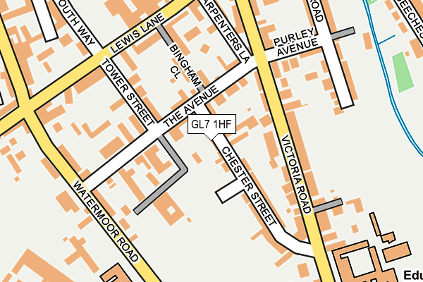 GL7 1HF map - OS OpenMap – Local (Ordnance Survey)