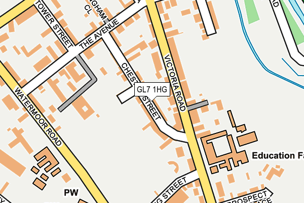 GL7 1HG map - OS OpenMap – Local (Ordnance Survey)