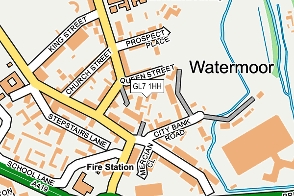GL7 1HH map - OS OpenMap – Local (Ordnance Survey)