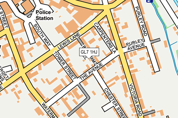 GL7 1HJ map - OS OpenMap – Local (Ordnance Survey)