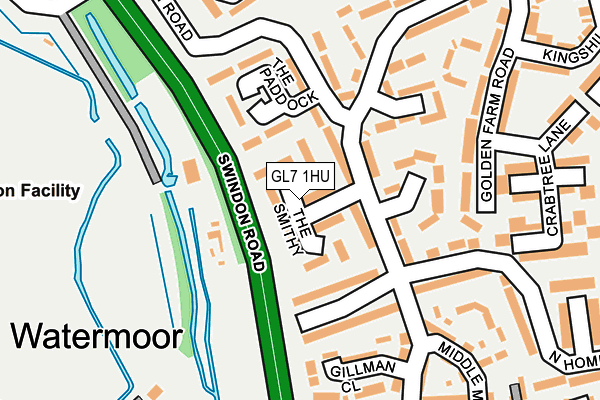 GL7 1HU map - OS OpenMap – Local (Ordnance Survey)