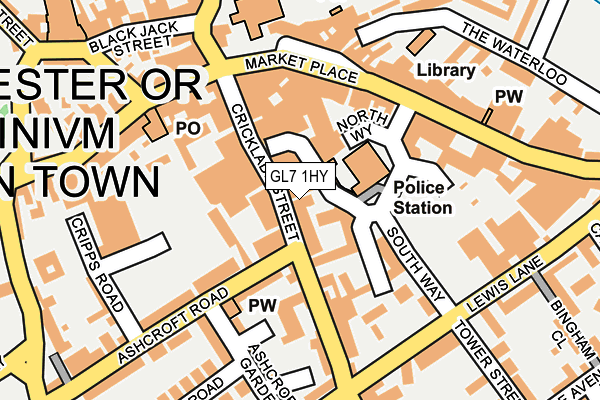 GL7 1HY map - OS OpenMap – Local (Ordnance Survey)
