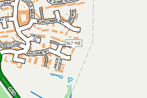 GL7 1HZ map - OS OpenMap – Local (Ordnance Survey)