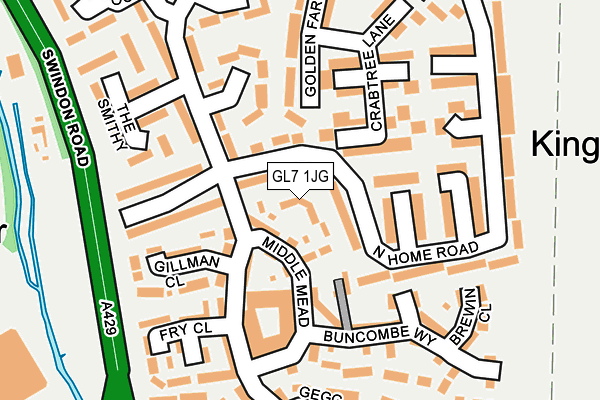 GL7 1JG map - OS OpenMap – Local (Ordnance Survey)