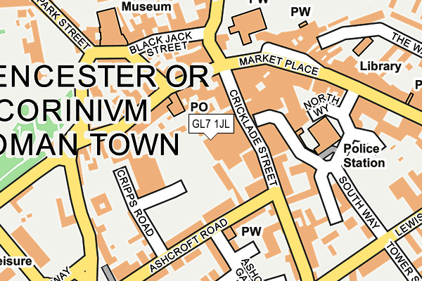 GL7 1JL map - OS OpenMap – Local (Ordnance Survey)