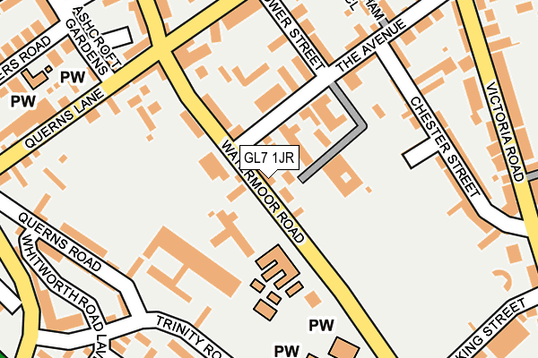 GL7 1JR map - OS OpenMap – Local (Ordnance Survey)