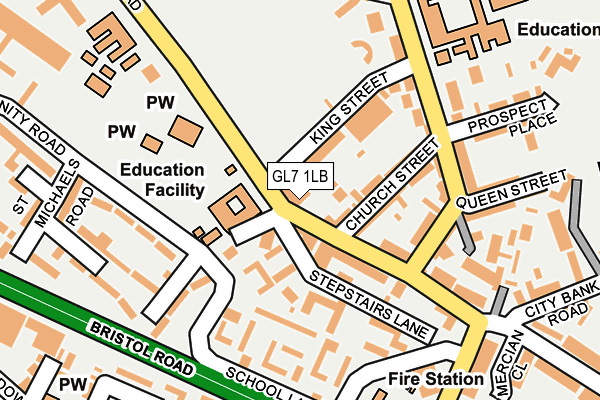 GL7 1LB map - OS OpenMap – Local (Ordnance Survey)