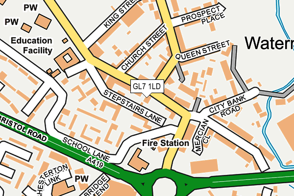 GL7 1LD map - OS OpenMap – Local (Ordnance Survey)