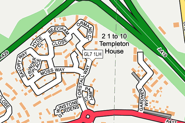 GL7 1LH map - OS OpenMap – Local (Ordnance Survey)