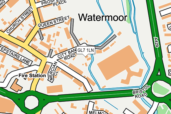 GL7 1LN map - OS OpenMap – Local (Ordnance Survey)