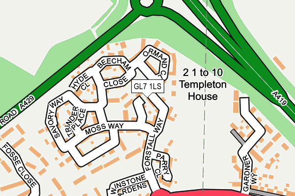 GL7 1LS map - OS OpenMap – Local (Ordnance Survey)