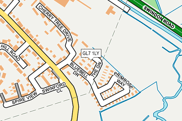 GL7 1LY map - OS OpenMap – Local (Ordnance Survey)