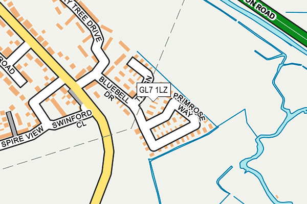 GL7 1LZ map - OS OpenMap – Local (Ordnance Survey)