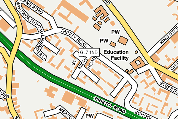 GL7 1ND map - OS OpenMap – Local (Ordnance Survey)