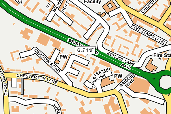 GL7 1NF map - OS OpenMap – Local (Ordnance Survey)