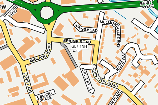 GL7 1NH map - OS OpenMap – Local (Ordnance Survey)