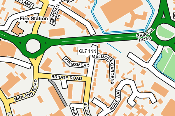 GL7 1NN map - OS OpenMap – Local (Ordnance Survey)