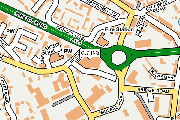 GL7 1NQ map - OS OpenMap – Local (Ordnance Survey)