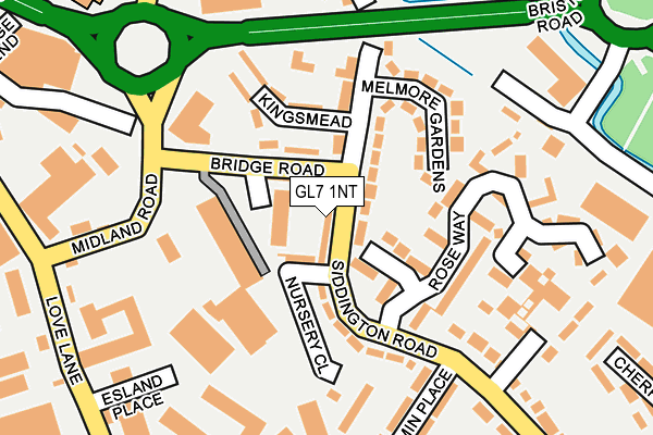 GL7 1NT map - OS OpenMap – Local (Ordnance Survey)