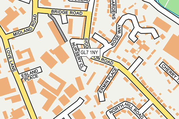 GL7 1NY map - OS OpenMap – Local (Ordnance Survey)