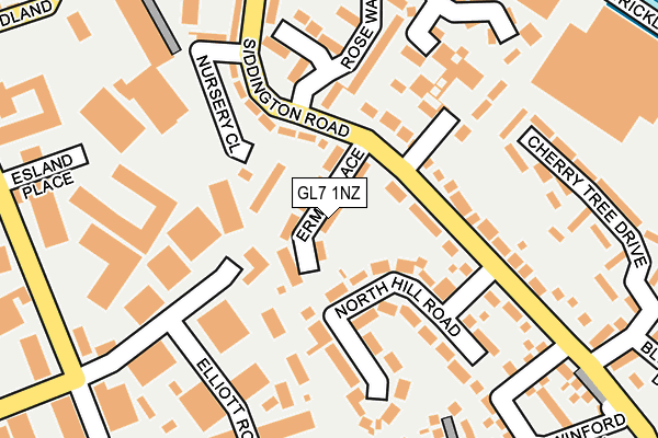 GL7 1NZ map - OS OpenMap – Local (Ordnance Survey)