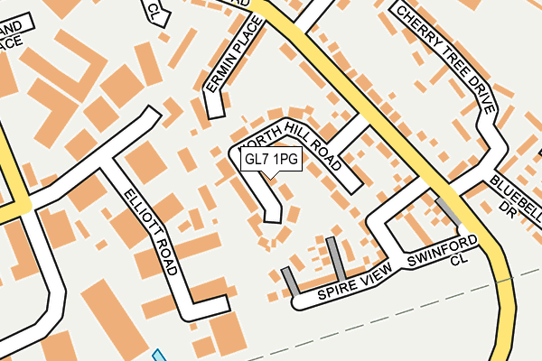 GL7 1PG map - OS OpenMap – Local (Ordnance Survey)