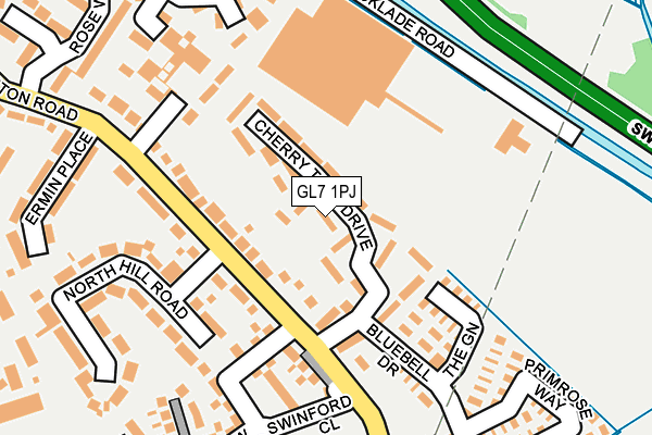 GL7 1PJ map - OS OpenMap – Local (Ordnance Survey)