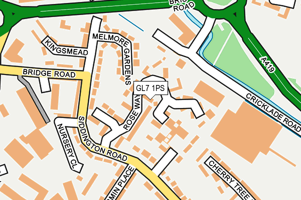 GL7 1PS map - OS OpenMap – Local (Ordnance Survey)