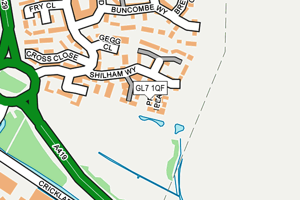 GL7 1QF map - OS OpenMap – Local (Ordnance Survey)