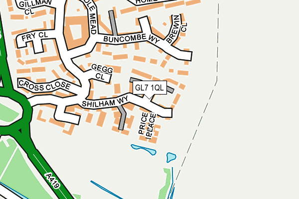 GL7 1QL map - OS OpenMap – Local (Ordnance Survey)