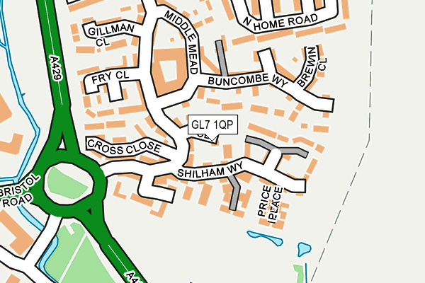 GL7 1QP map - OS OpenMap – Local (Ordnance Survey)