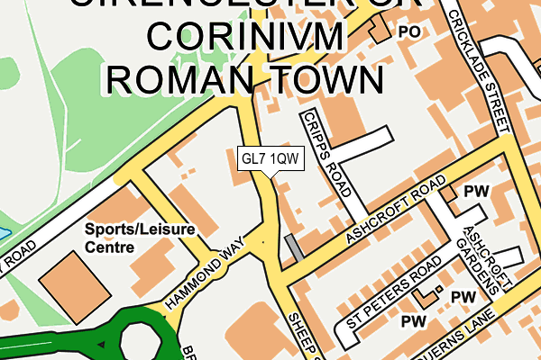 GL7 1QW map - OS OpenMap – Local (Ordnance Survey)