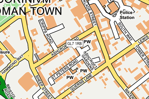 GL7 1RB map - OS OpenMap – Local (Ordnance Survey)